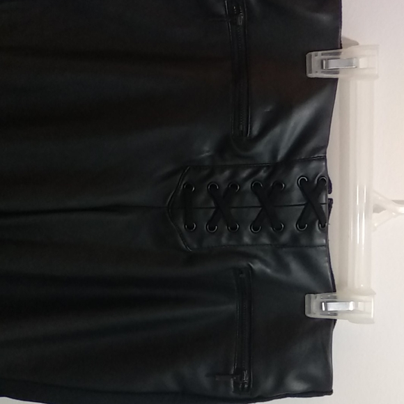 Faux Leather-Spandex Pants - Picture 3 of 4